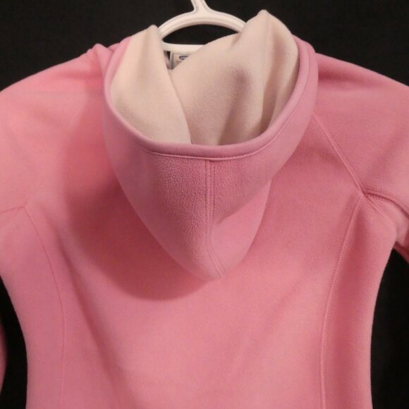Y2K - OLD NAVY BRAND | medium | Pink Fleece Hooded Zip-Up Jacket | Zip Pockets - Picture 11 of 16